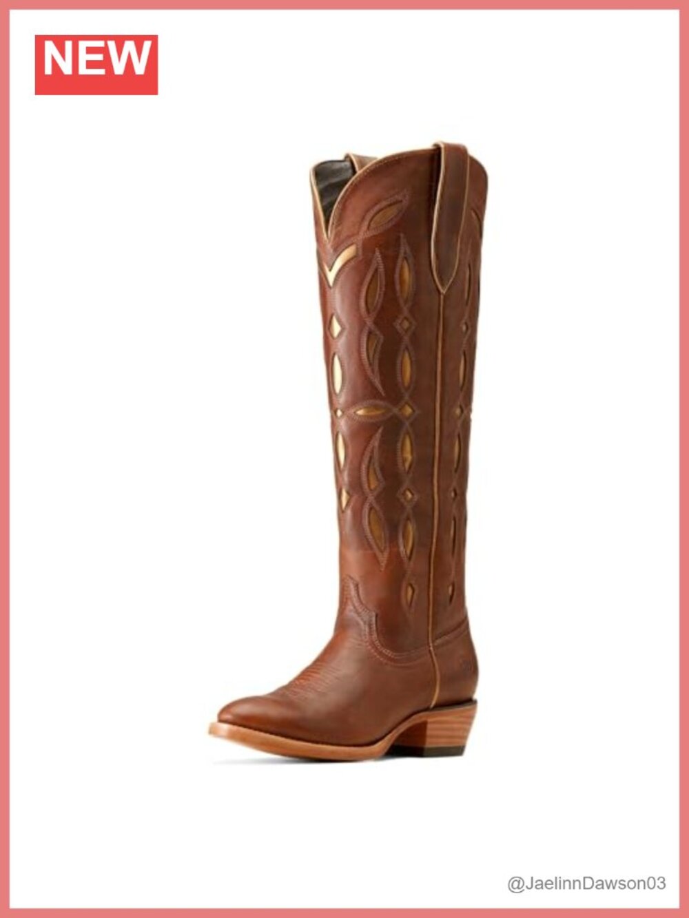 Saylor Stretchfit Western Boot Leather Zip Knee-High